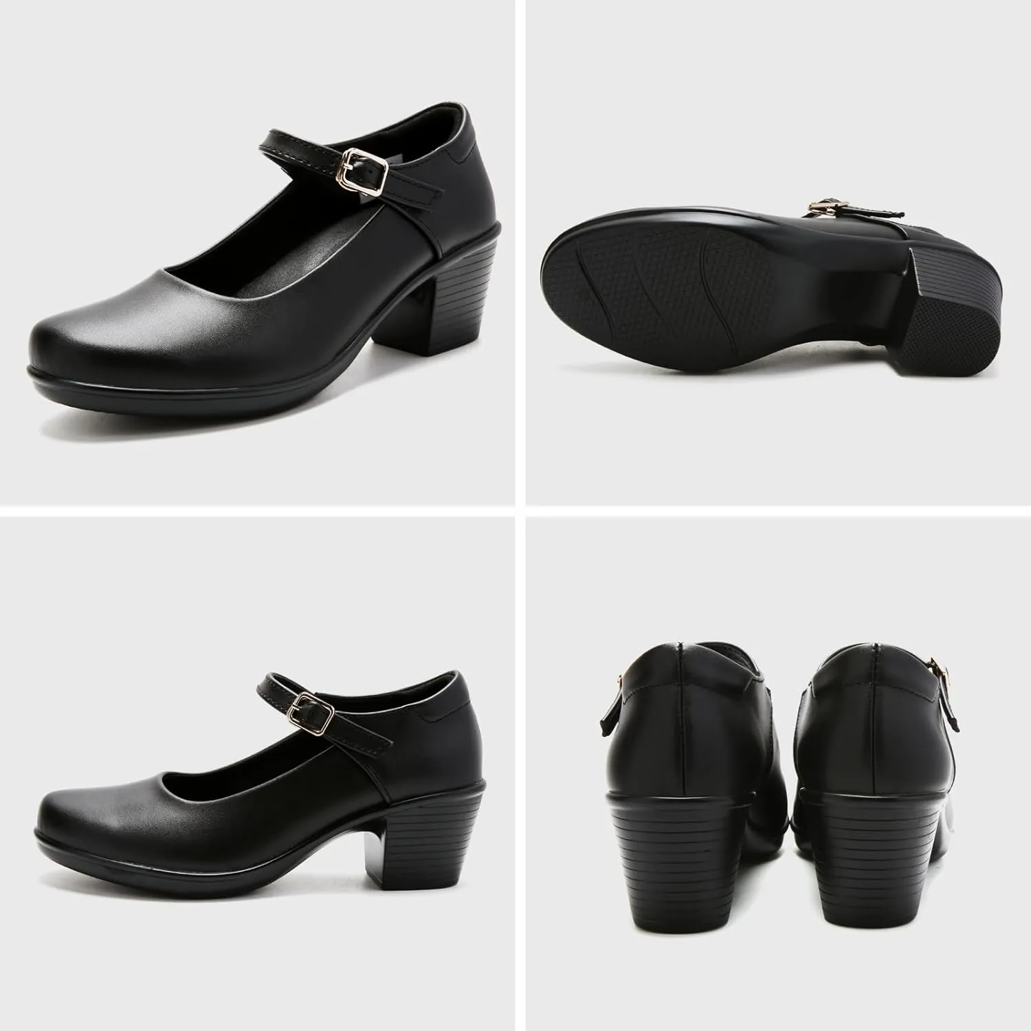 2025 Women's Mary Jane High Heels Pumps, Chunky 2-Inch Heel, Comfortable Dress Shoes for Work, Casual and Office Business, Zapatos para Mujer de Vestir