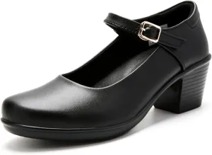 2025 Women's Mary Jane High Heels Pumps, Chunky 2-Inch Heel, Comfortable Dress Shoes for Work, Casual and Office Business, Zapatos para Mujer de Vestir