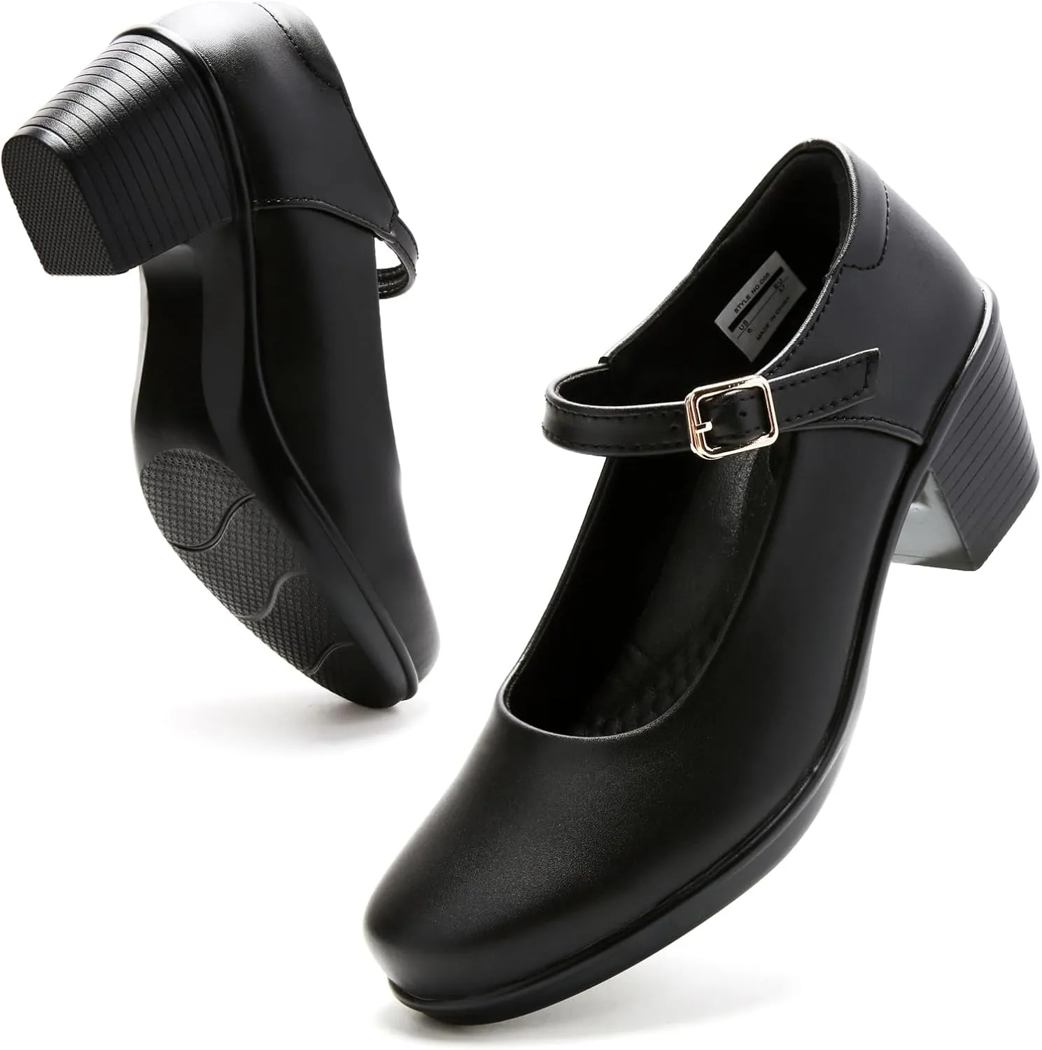 2025 Women's Mary Jane High Heels Pumps, Chunky 2-Inch Heel, Comfortable Dress Shoes for Work, Casual and Office Business, Zapatos para Mujer de Vestir