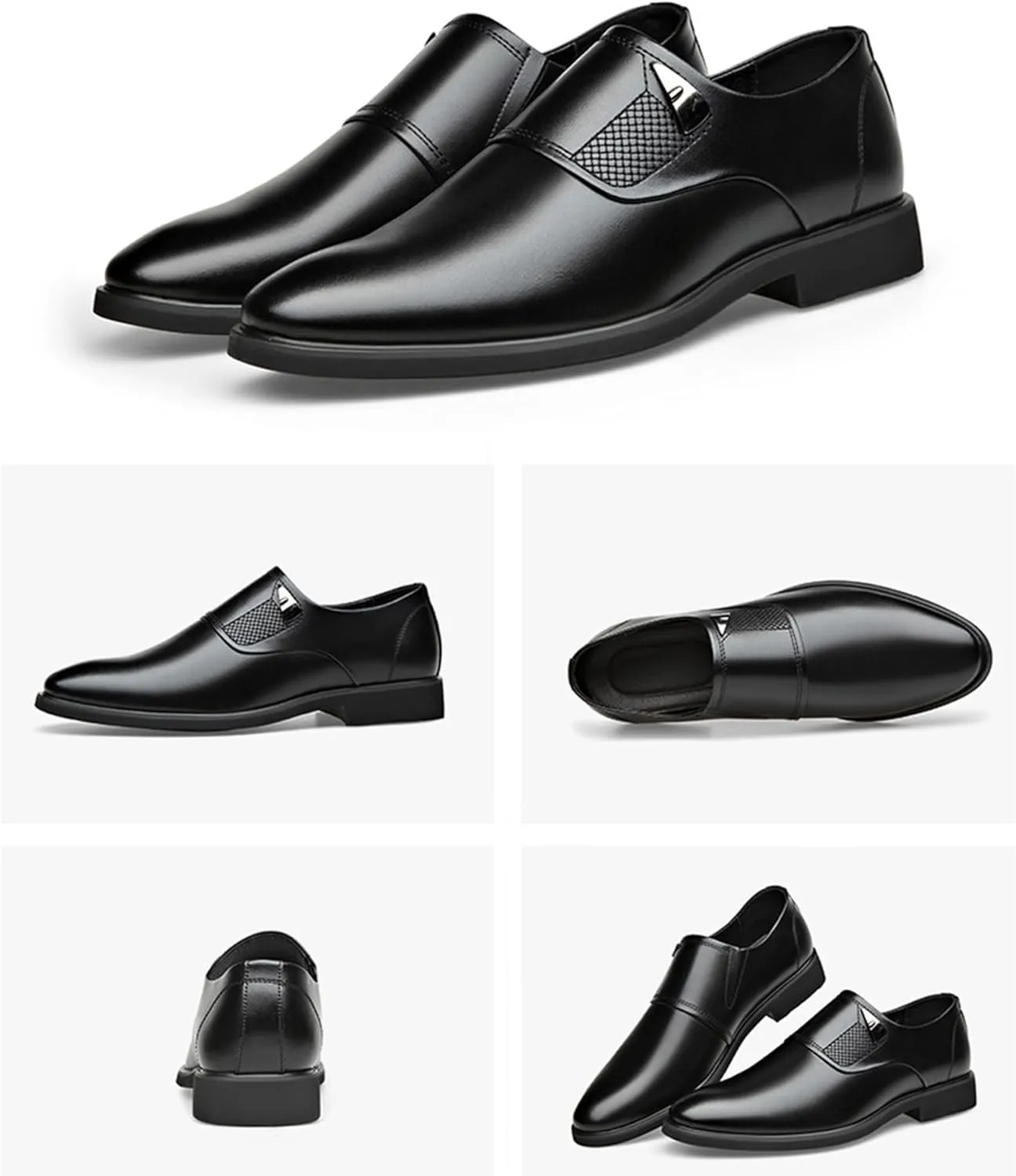 ADMLZQQ Men's Casual Slip-On Loafers Shoes Pointed Toe Wedding Dress Shoes Luxury Bussiness Office Shoes