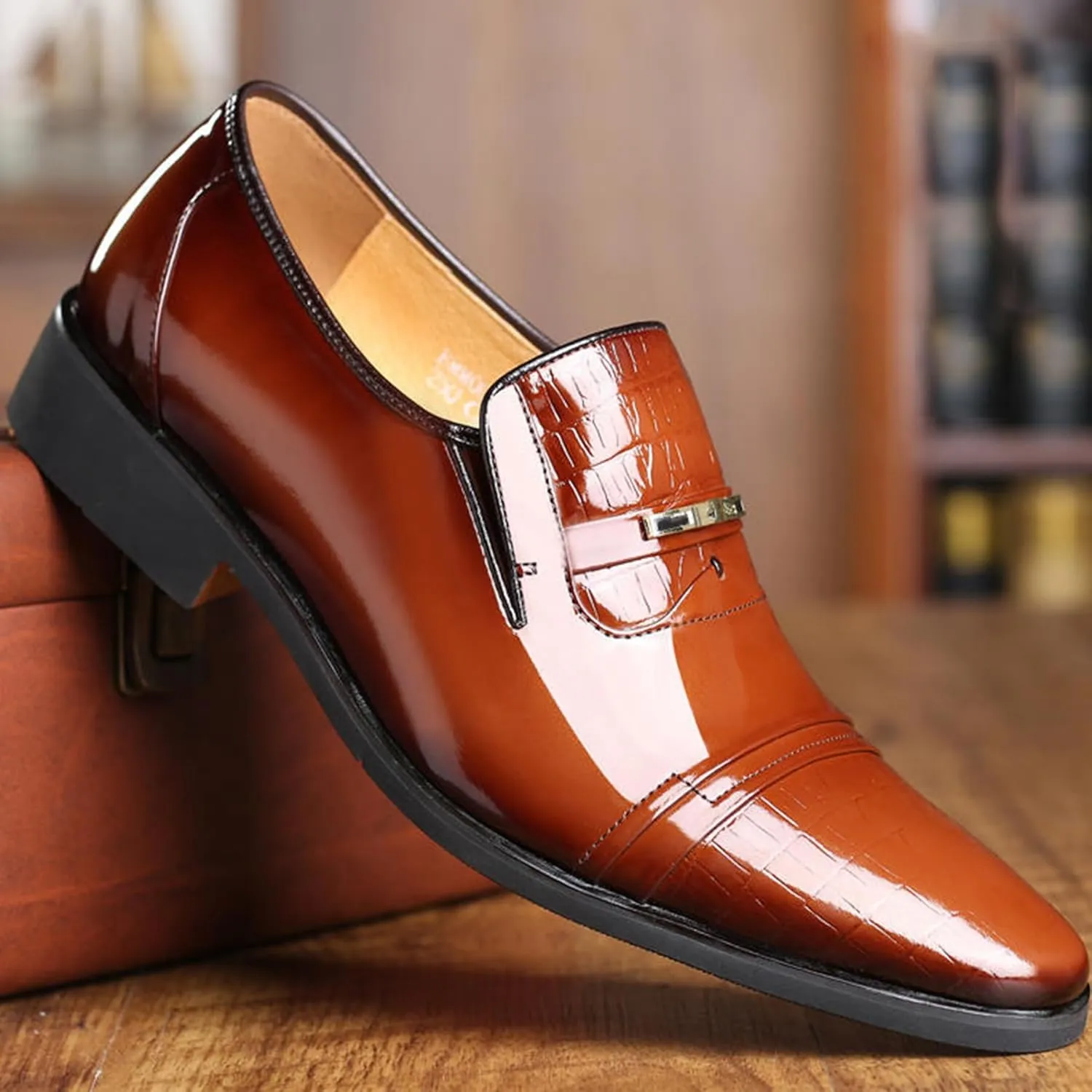 ADMLZQQ Men's Loafer Shoes,Casual Penny Loafers for Men,Slip-On Dress Men Shoes Wedding Shoes