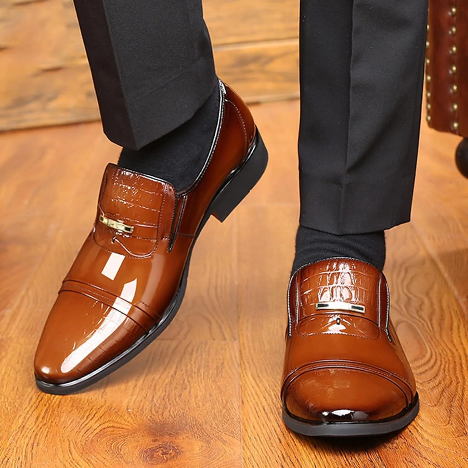 ADMLZQQ Men's Loafer Shoes,Casual Penny Loafers for Men,Slip-On Dress Men Shoes Wedding Shoes