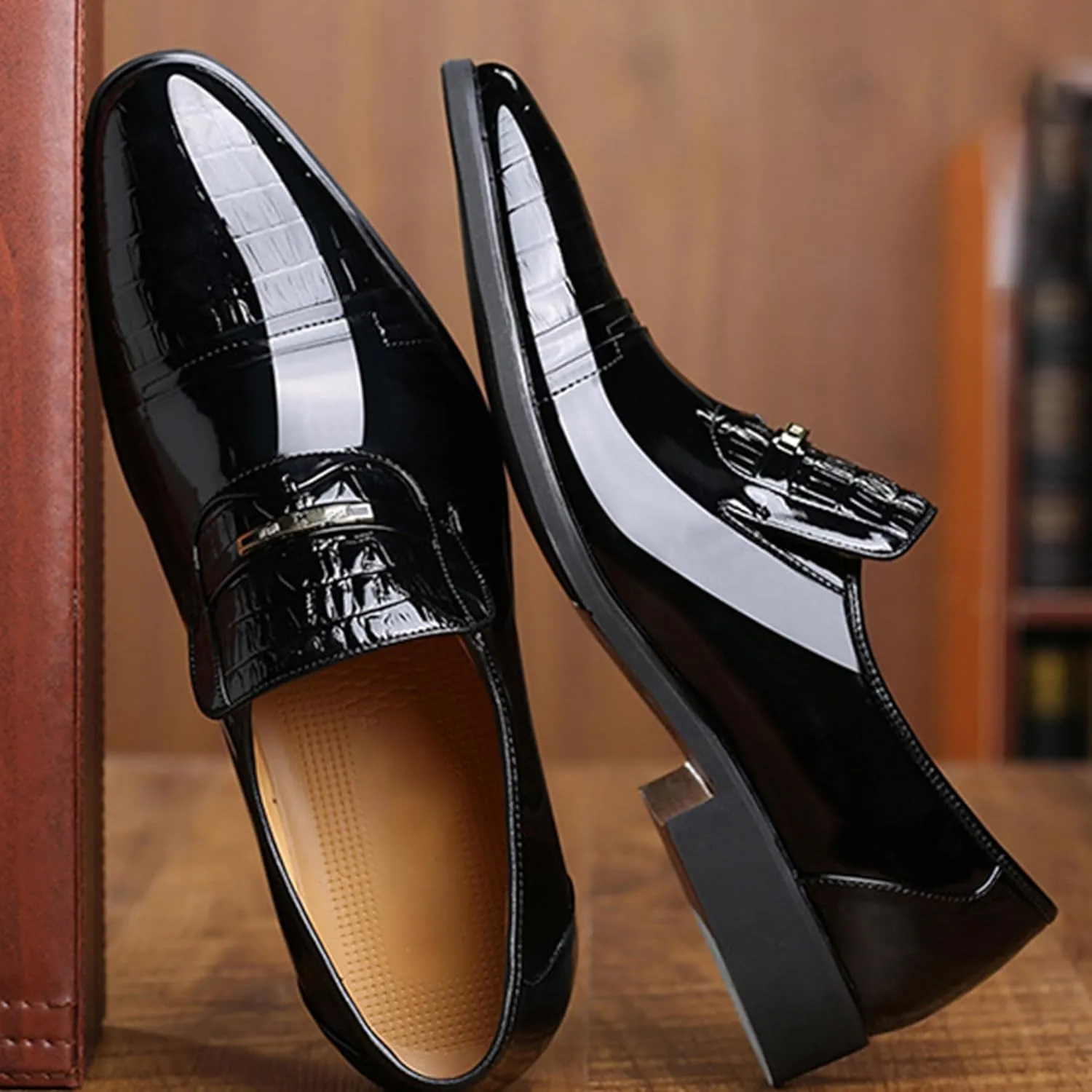 ADMLZQQ Men's Loafer Shoes,Casual Penny Loafers for Men,Slip-On Dress Men Shoes Wedding Shoes