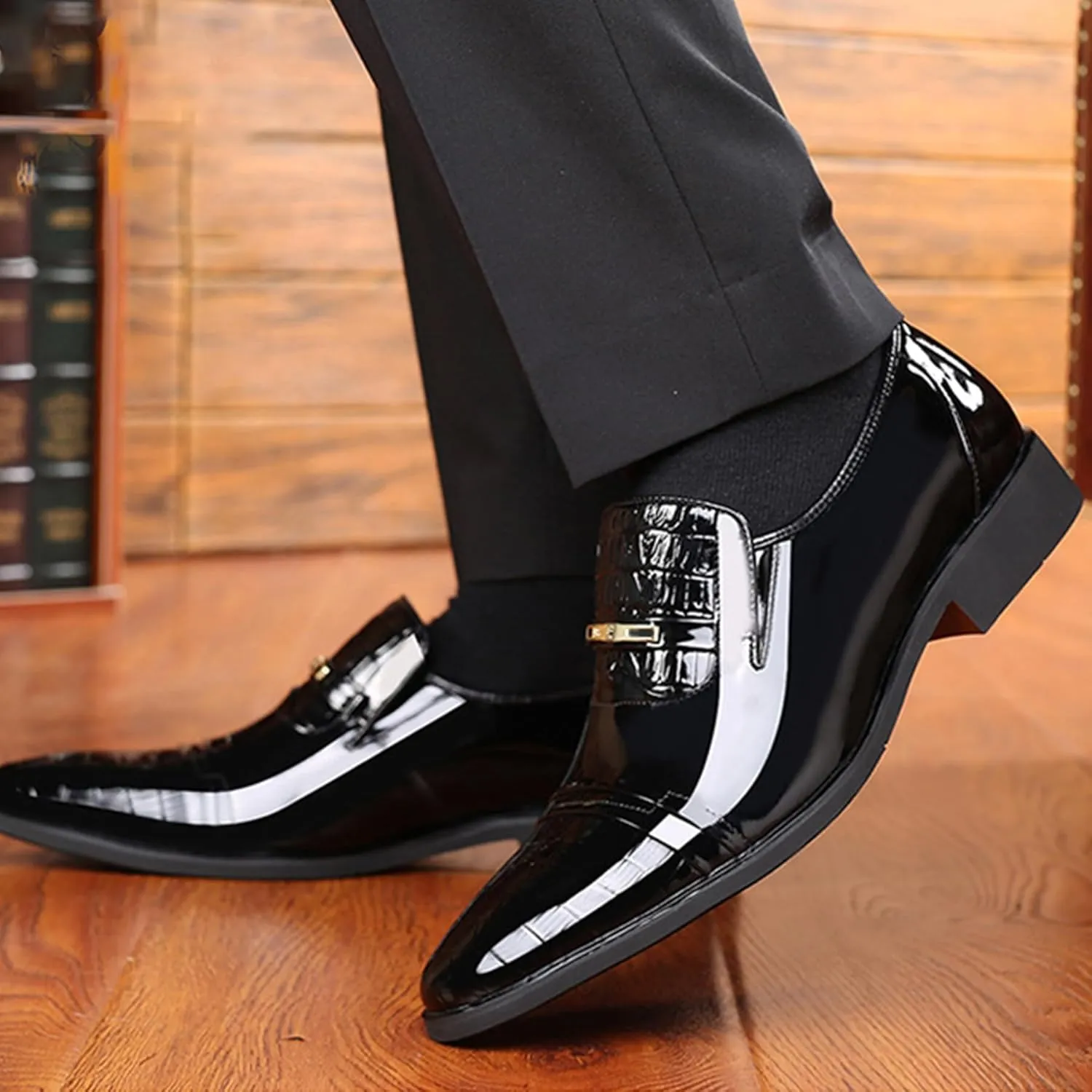 ADMLZQQ Men's Loafer Shoes,Casual Penny Loafers for Men,Slip-On Dress Men Shoes Wedding Shoes