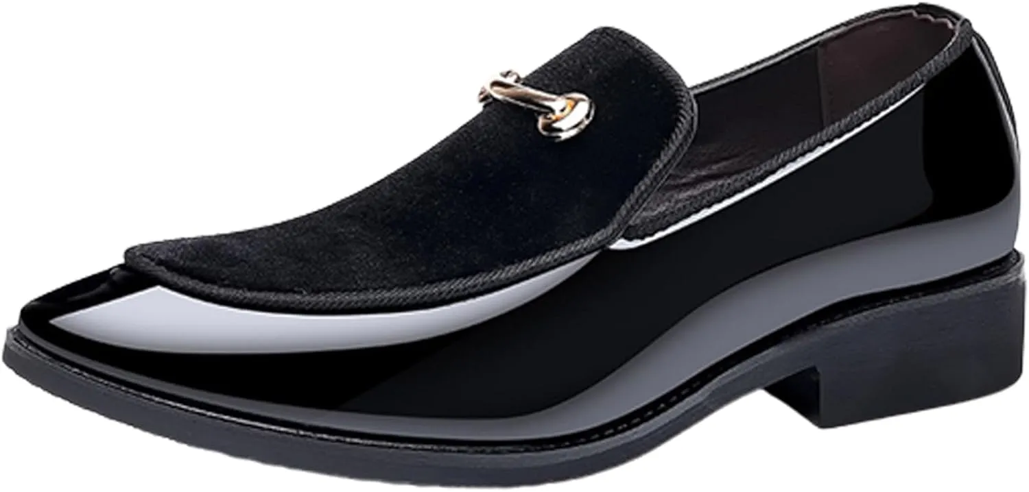 ADMLZQQ Mens Slip on Leather Casual Walking Shoes Comfortable for Work Office Dress Outdoor