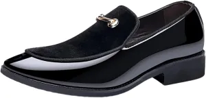 ADMLZQQ Mens Slip on Leather Casual Walking Shoes Comfortable for Work Office Dress Outdoor