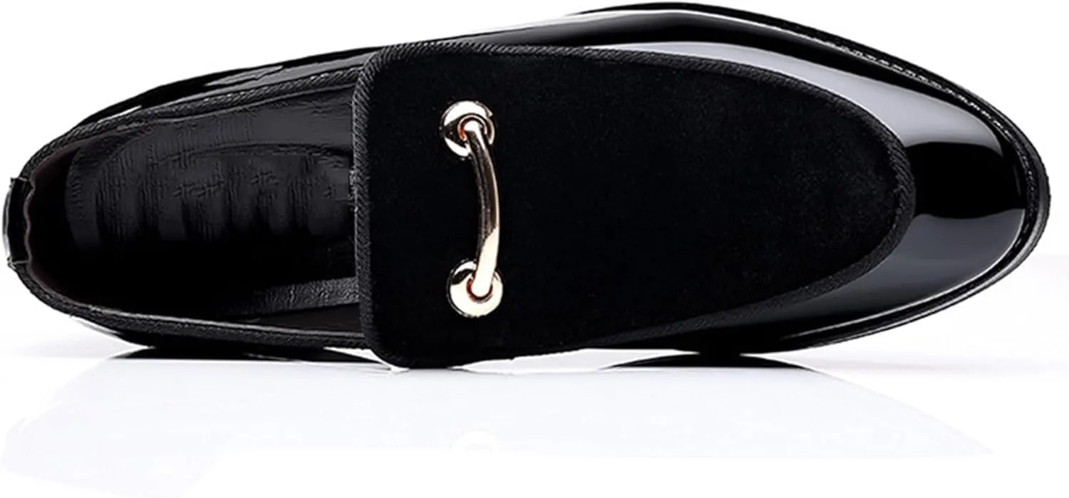 ADMLZQQ Mens Slip on Leather Casual Walking Shoes Comfortable for Work Office Dress Outdoor