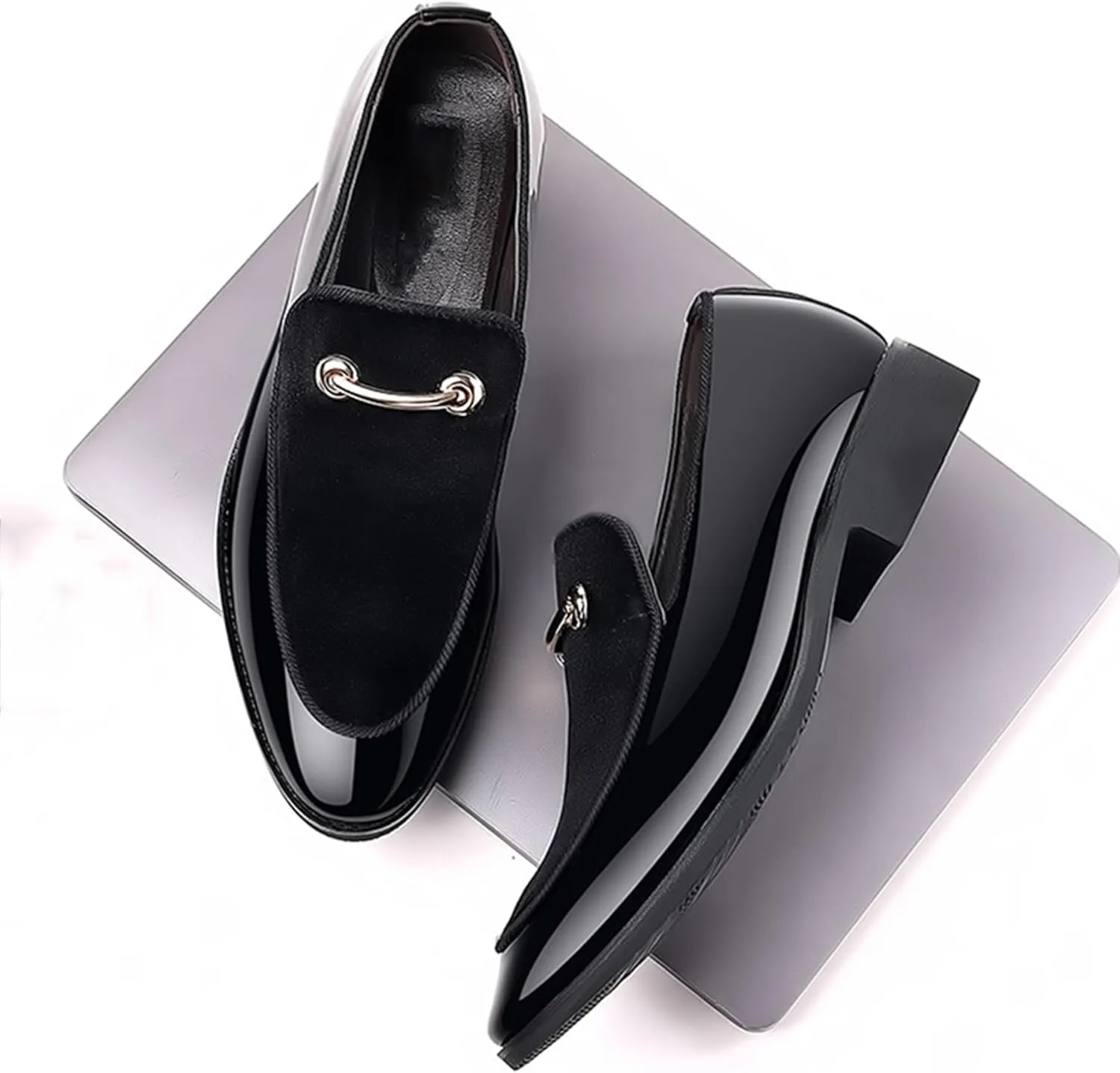 ADMLZQQ Mens Slip on Leather Casual Walking Shoes Comfortable for Work Office Dress Outdoor