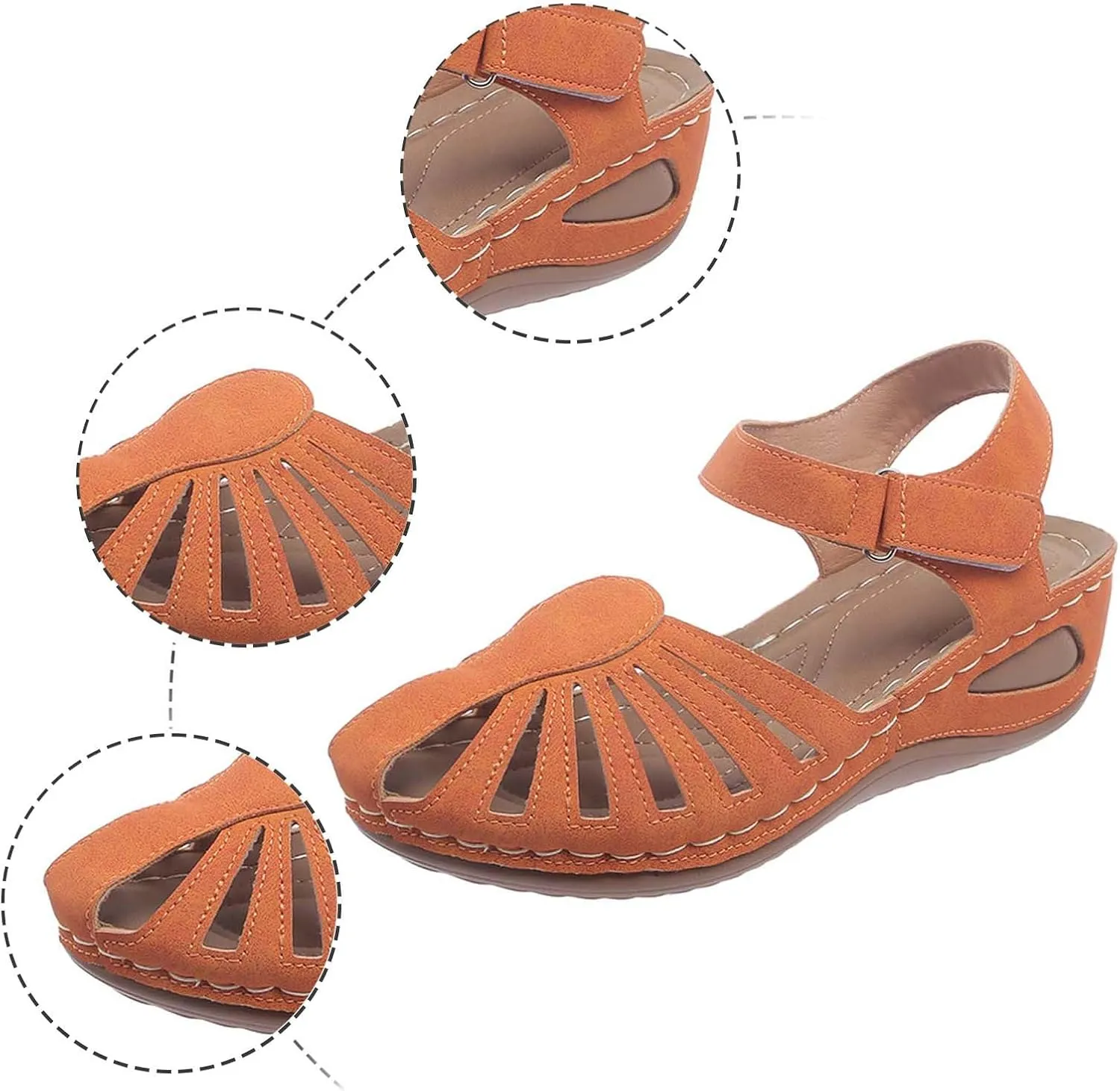 Arch Support Sandals Women's Dressy Shoes Orthotic Comfortable Walking Lightweight Athletic Outdoor Hiking Slippers