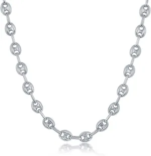 Beaux Bijoux Coffee Bean Chain Necklaces for Women | 14k Gold Plated and Silver | Women's Trendy Layering Necklaces | Choose Width and Length | Chain Link Necklaces for Women