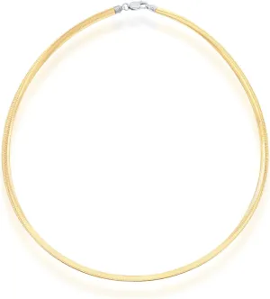 Beaux Bijoux Gold Chain Necklaces for Women | Herringbone, Paperclip, Omega Chains | Gold Plated Silver | Women's Trendy Layering Necklaces | Choose Width and Length | Gold Necklaces for Women