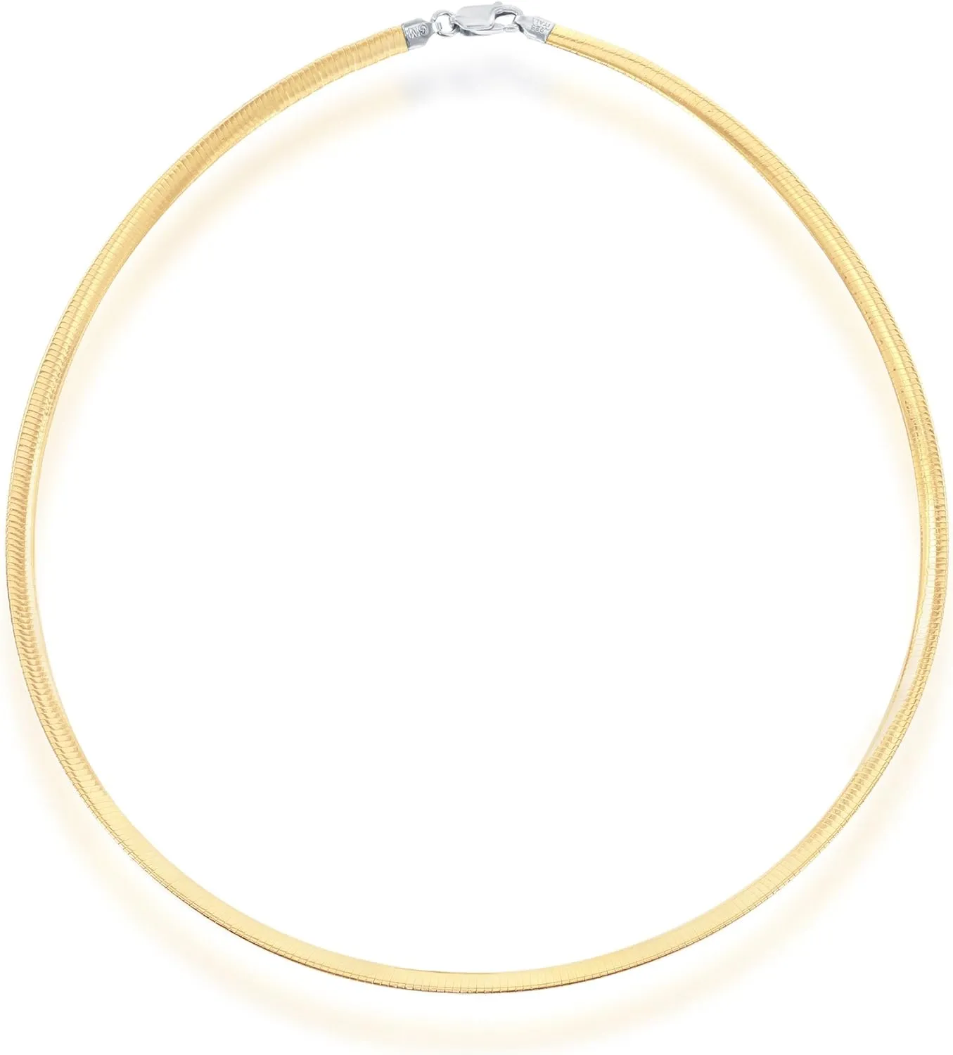 Beaux Bijoux Gold Chain Necklaces for Women | Herringbone, Paperclip, Omega Chains | Gold Plated Silver | Women's Trendy Layering Necklaces | Choose Width and Length | Gold Necklaces for Women