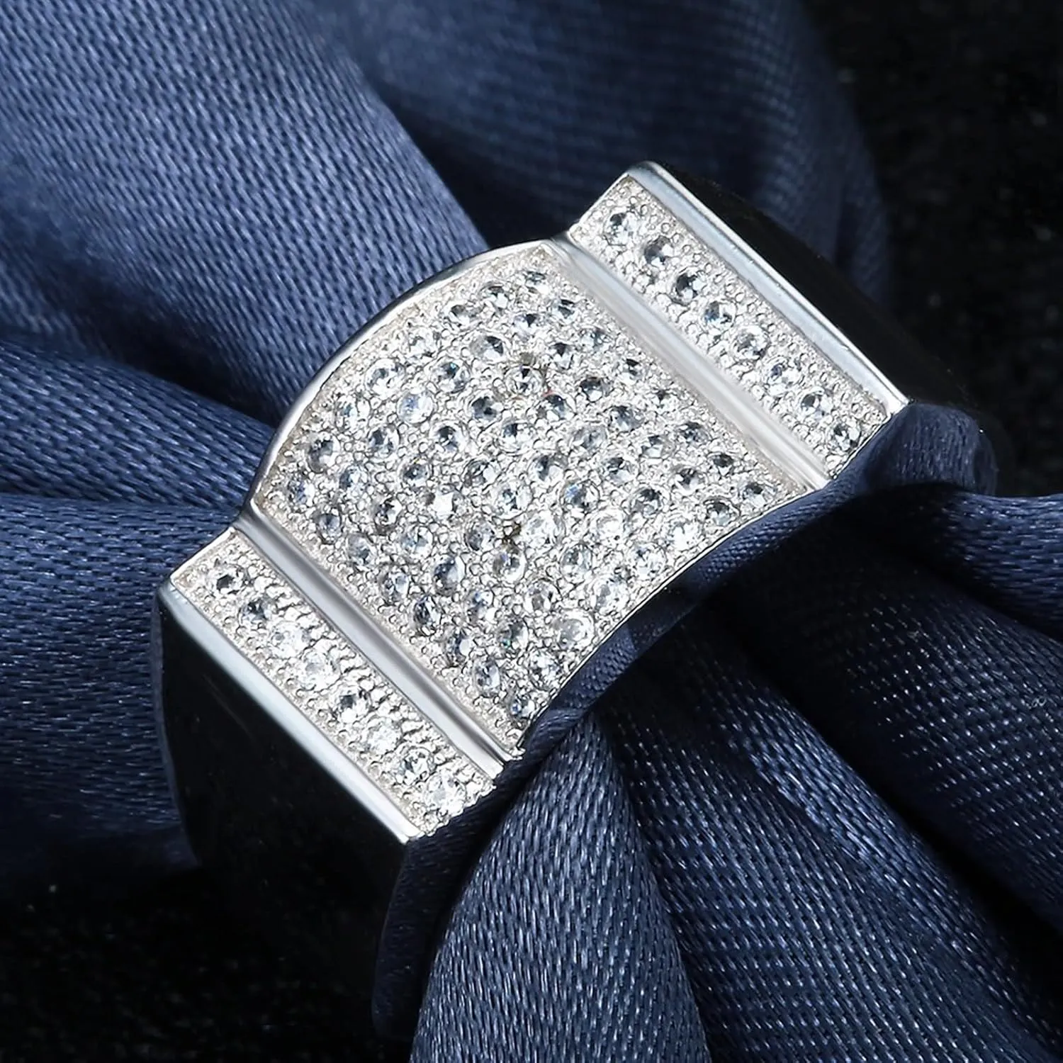 Best Friend Rings Cute, Mid Finger Rings Silver Geometric Inlaid with Zircon Memorial Jewelry for Women