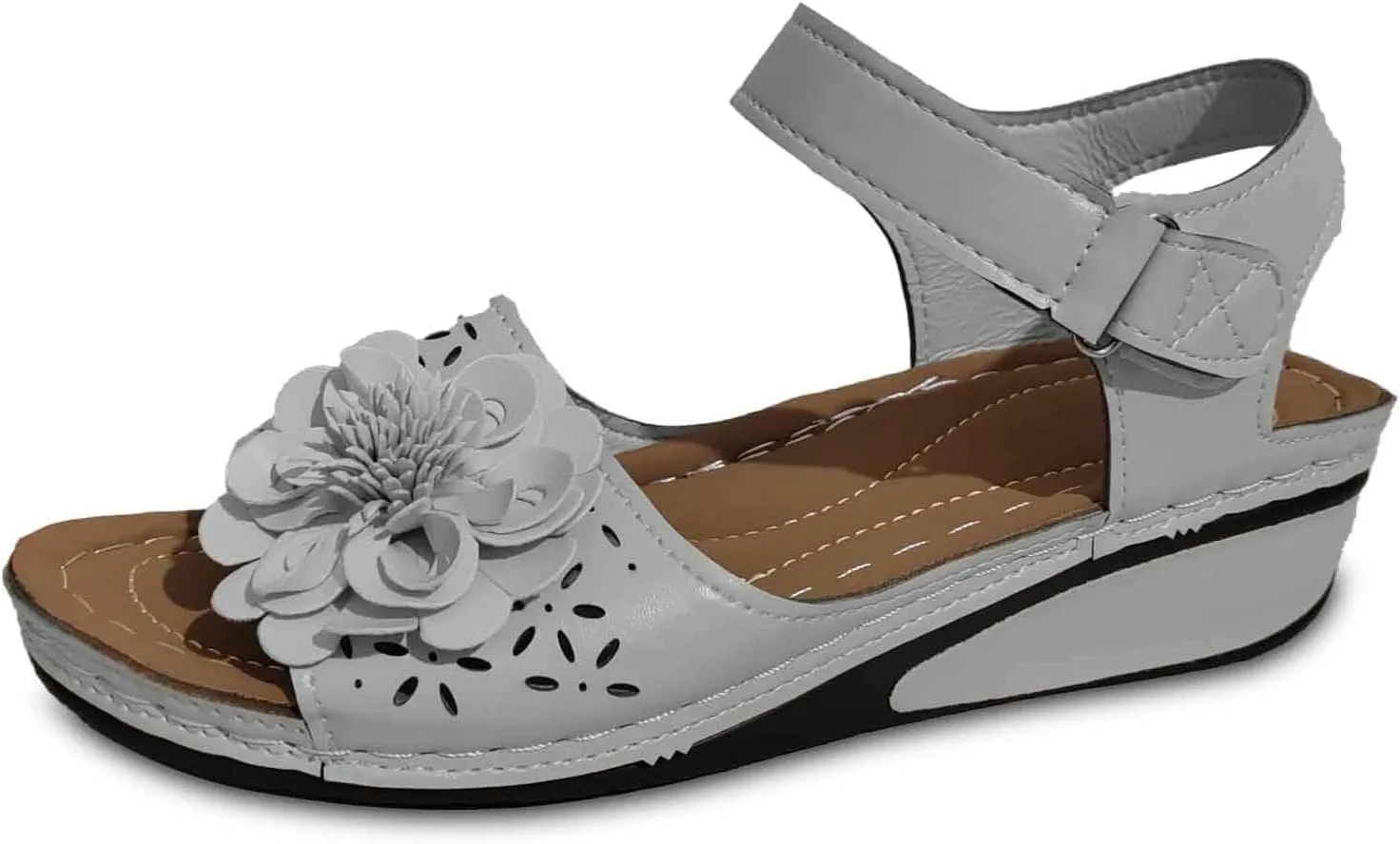 Black Sandals Women Flatform Womens Sandals Summer Dressy Flat Comfortable Walking Non Slip Casual Beach Ladies Shoes