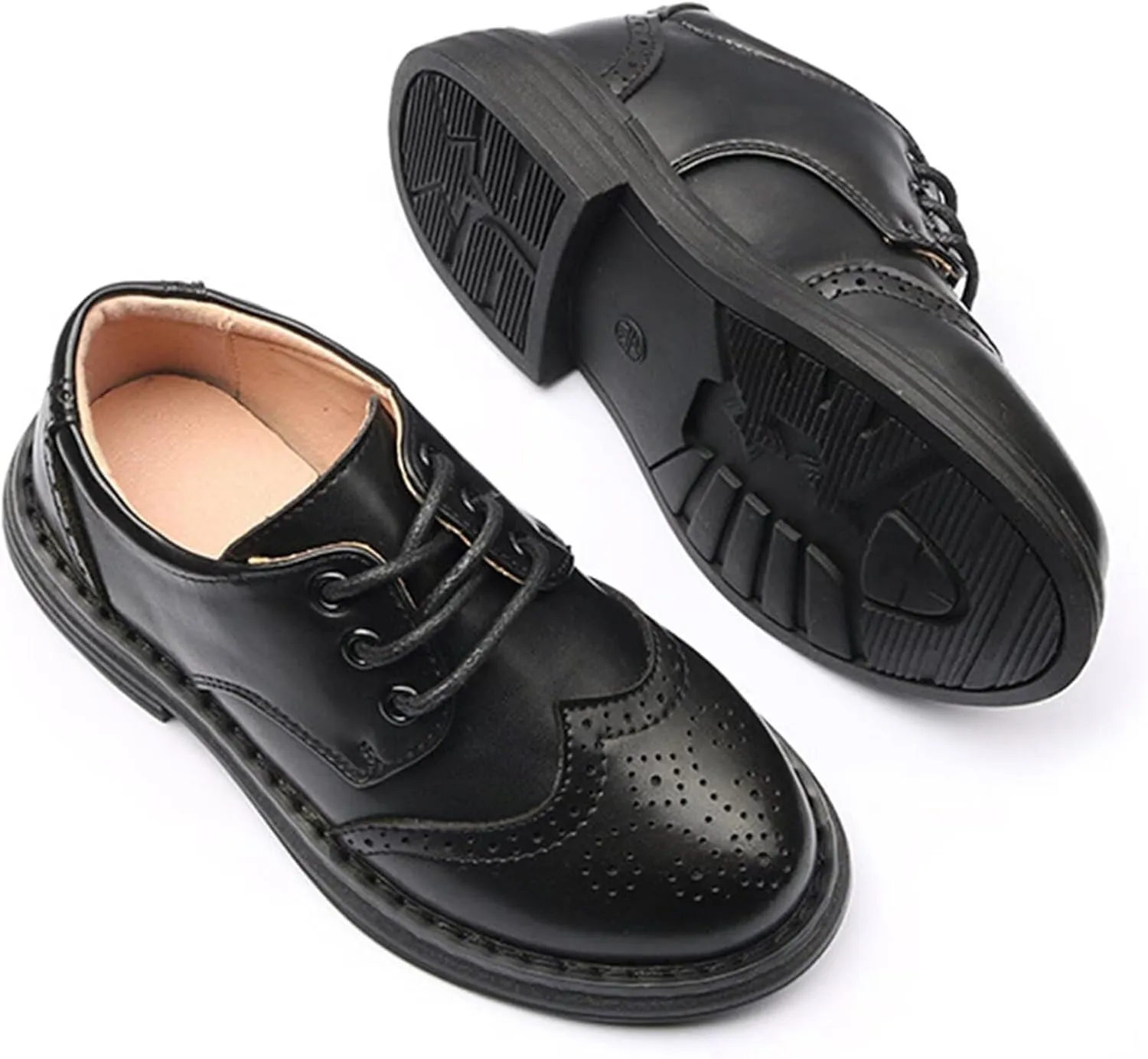Boys Dress Shoes Kids Oxford Wedding Church Leather School Uniform Shoes Toddler
