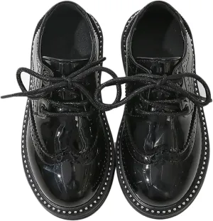 Boy's Formal Dress Shoes Oxford for Church,School Uniform,Graduation,Wedding,Girl's Lace Up Derby Shoes