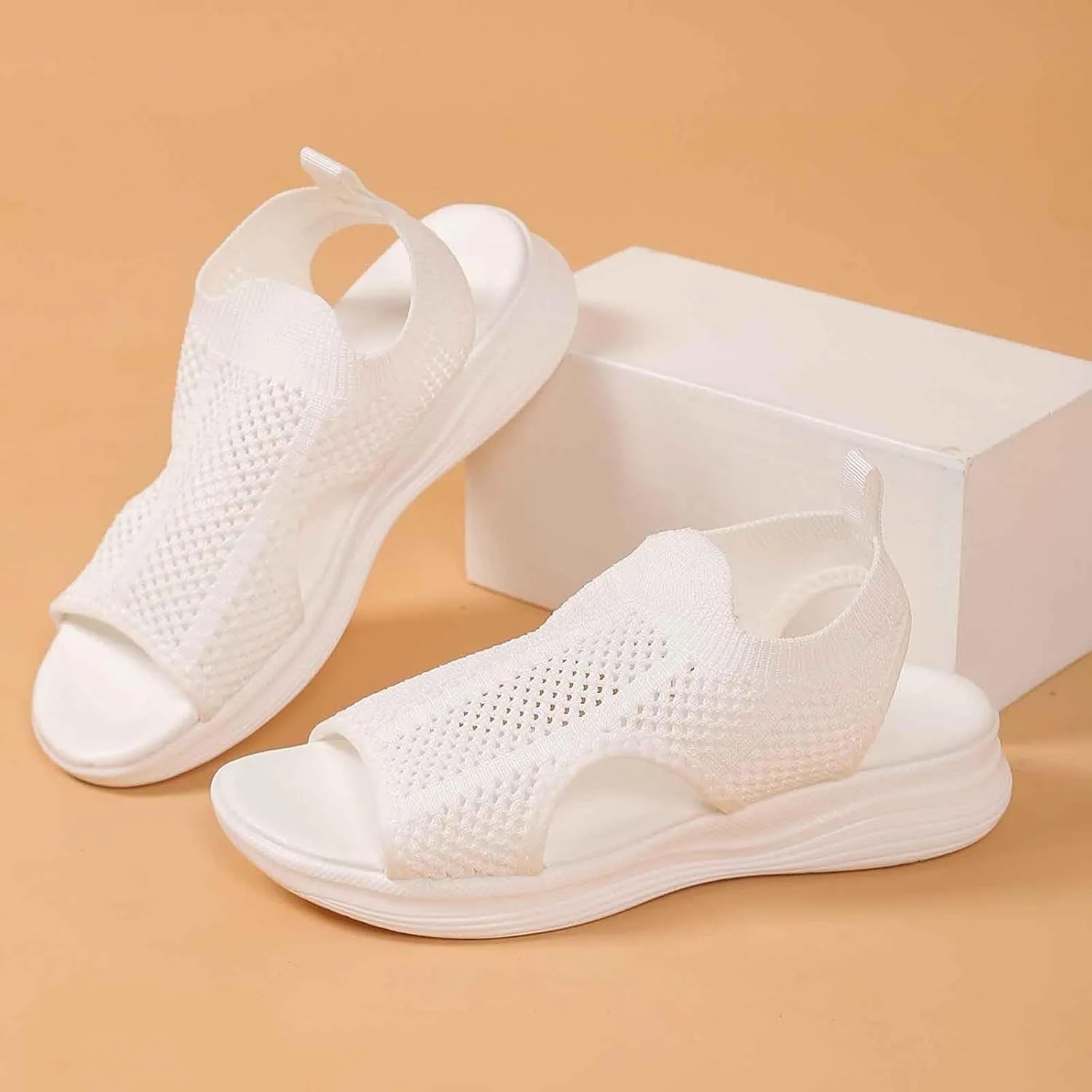 Breathable Mesh Sandals For Women Orthopedic Womens Sandals Arch Support T-Strap Flat Comfortable Summer Shoes