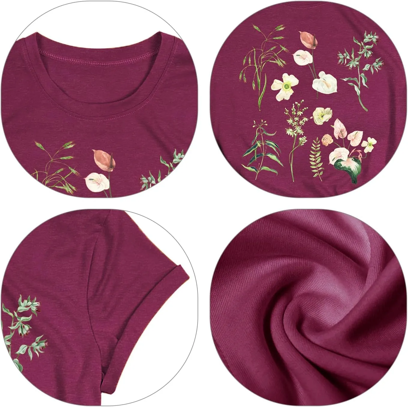 Cat Shirts for Women Flower Tee Shirts Womens Dandelion T-Shirt Cute Dandelion Cat Graphic Print Shirts