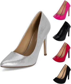 Chariot & Co: Mall- Womens Closed Toe High Heels Dress Pointed Toe Wedding Stiletto Pump Shoes - 4" Heel
