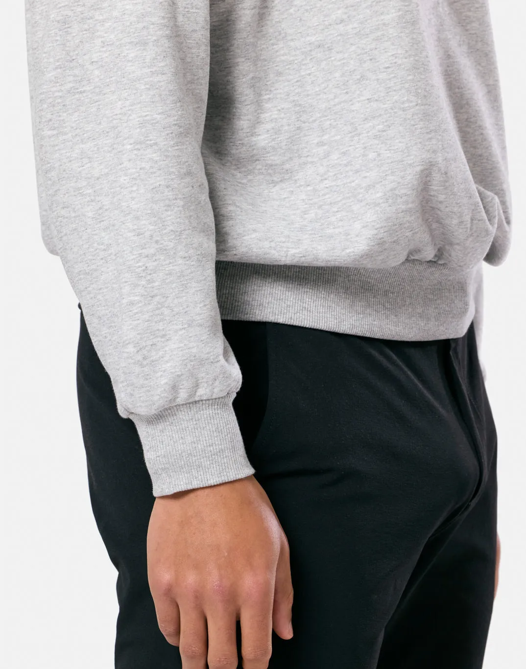 Clubhouse Funnel Neck Zip in Grey Marl