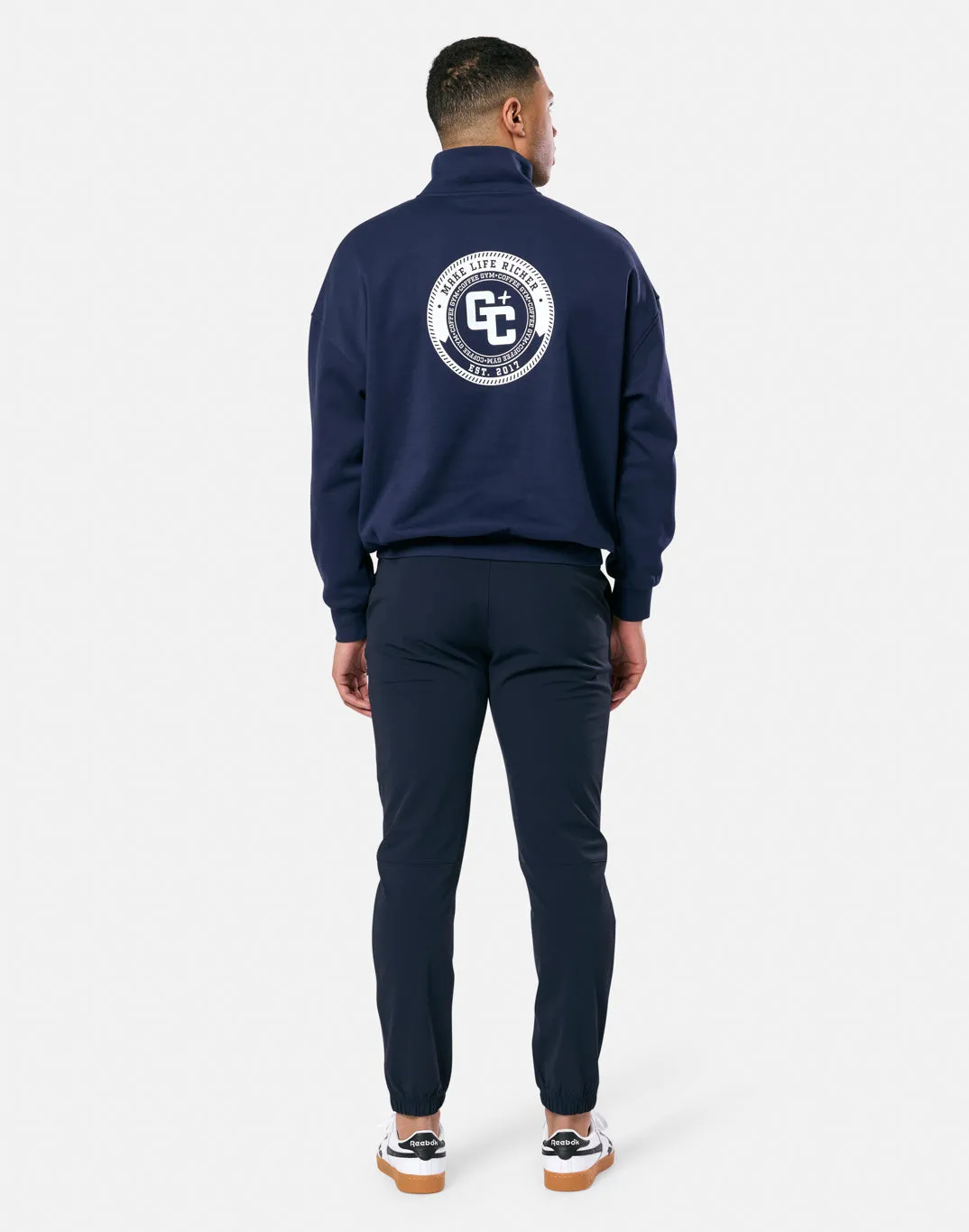 Clubhouse Funnel Neck Zip in Twilight Navy