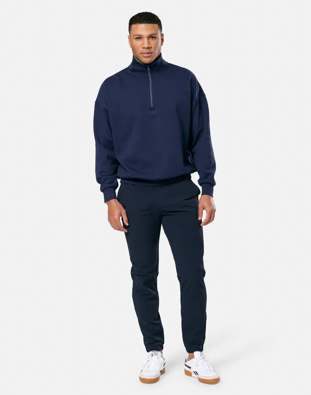 Clubhouse Funnel Neck Zip in Twilight Navy