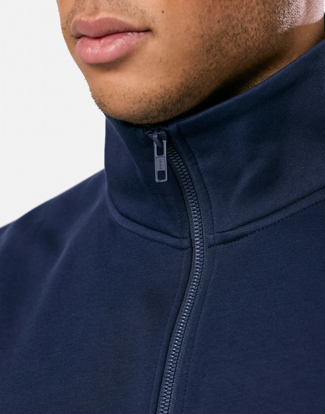 Clubhouse Funnel Neck Zip in Twilight Navy