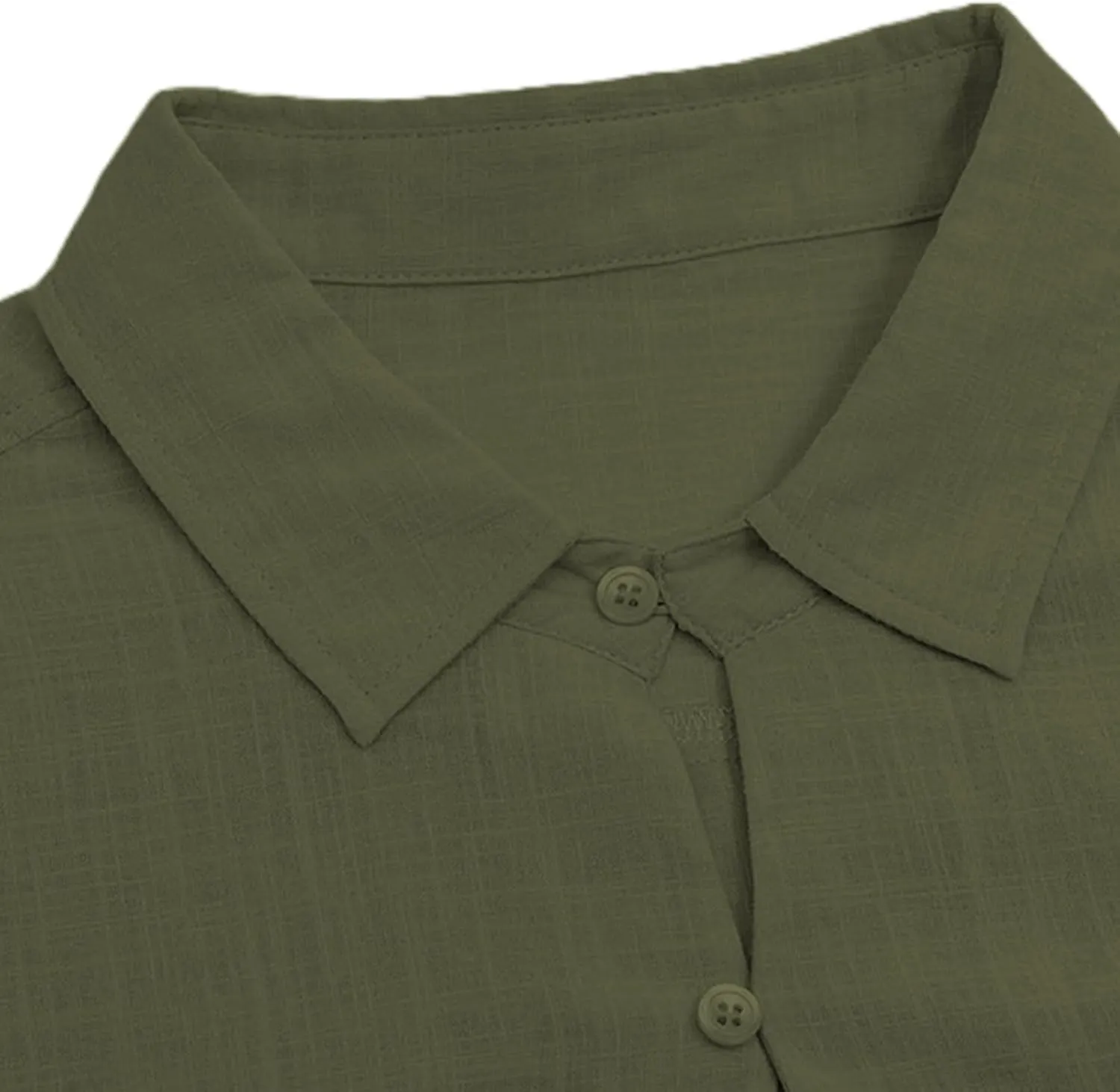 Cotton Linen Shirts for Men Button V Neck Lightweight Casual 3/4 Sleeve Henley Beach Hawaiian Tops with Pocket