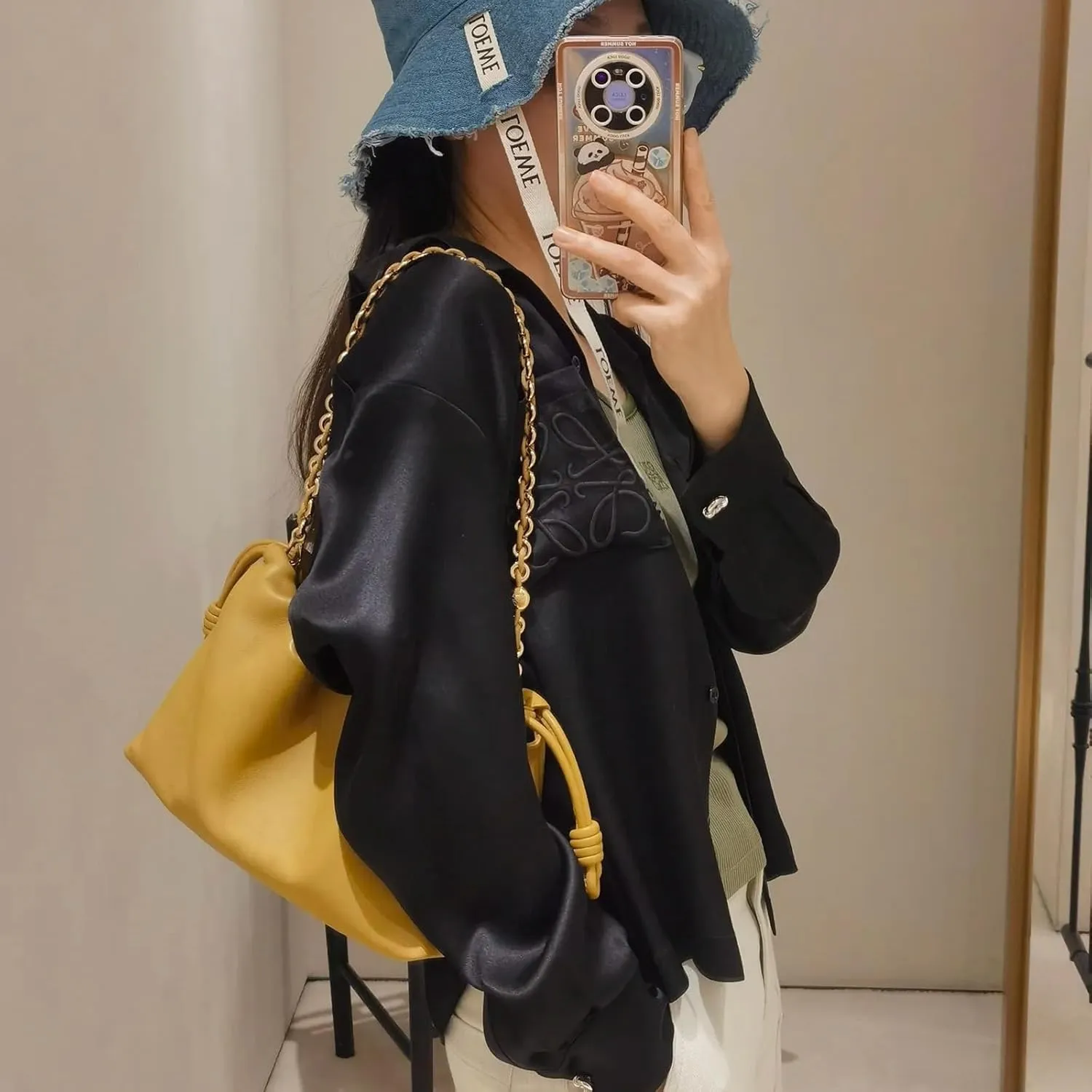 Drawstring Hobo Purse for Women,pleated Vegan Leather crossbody bag, Soft Cloud shoulder bag with chain,handbag