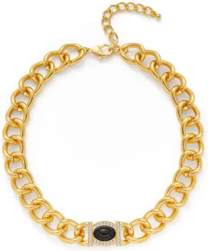 ENSKEEN Gold Necklaces for Women Trendy Chunky Thick Link Chain Choker Necklace Adjustable Gold Statement Necklaces