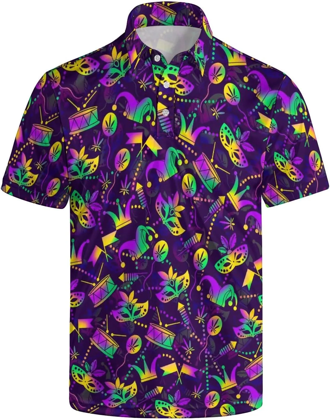 Funny Golf Shirts for Men Golf Short Sleeve Shirts Funny Polo Shirts Moisture Wicking Quick-Dry Collared Shirt