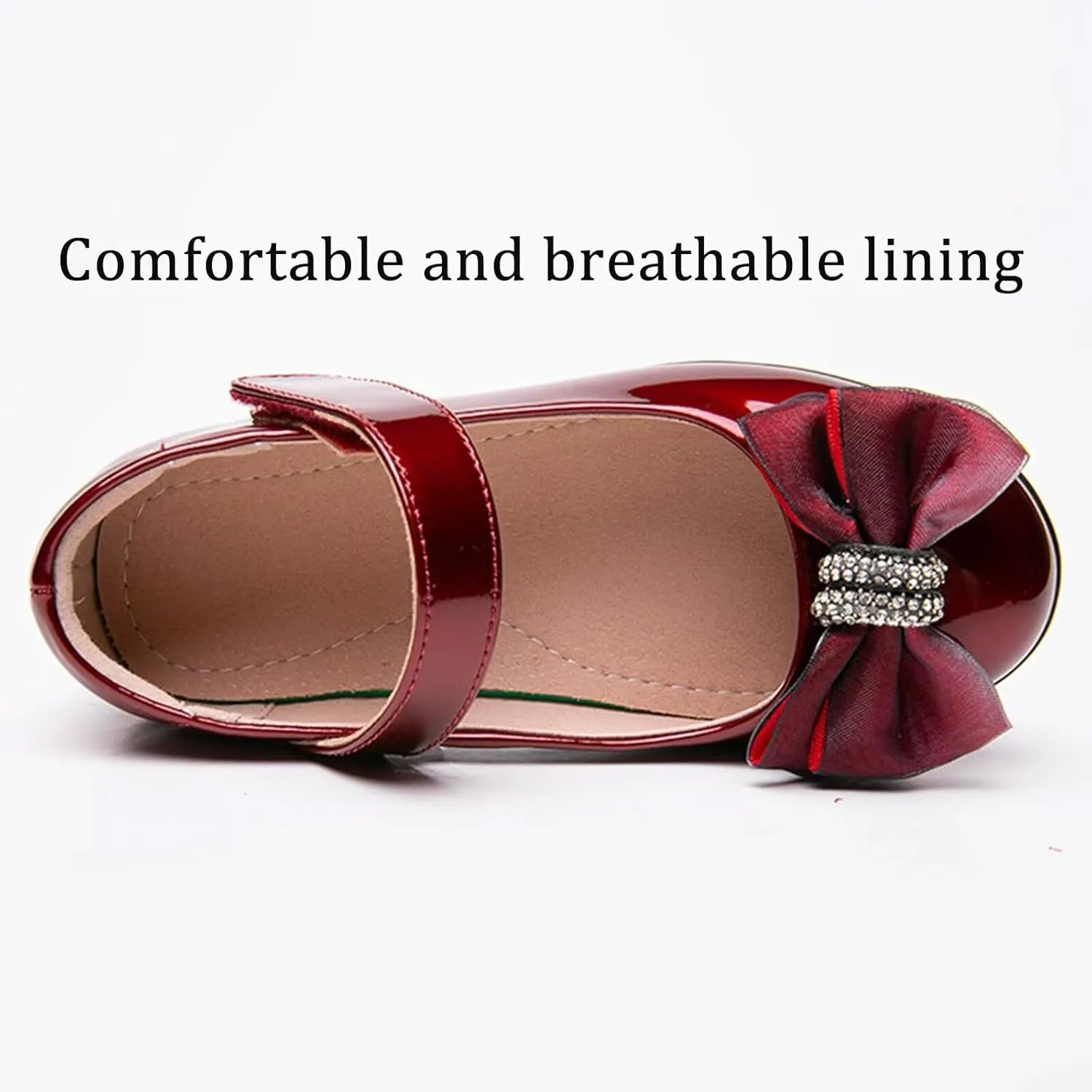 Girls Dress Shoes for School Wedding Church Party Leather Flats Princess Shoes Toddler/Kids