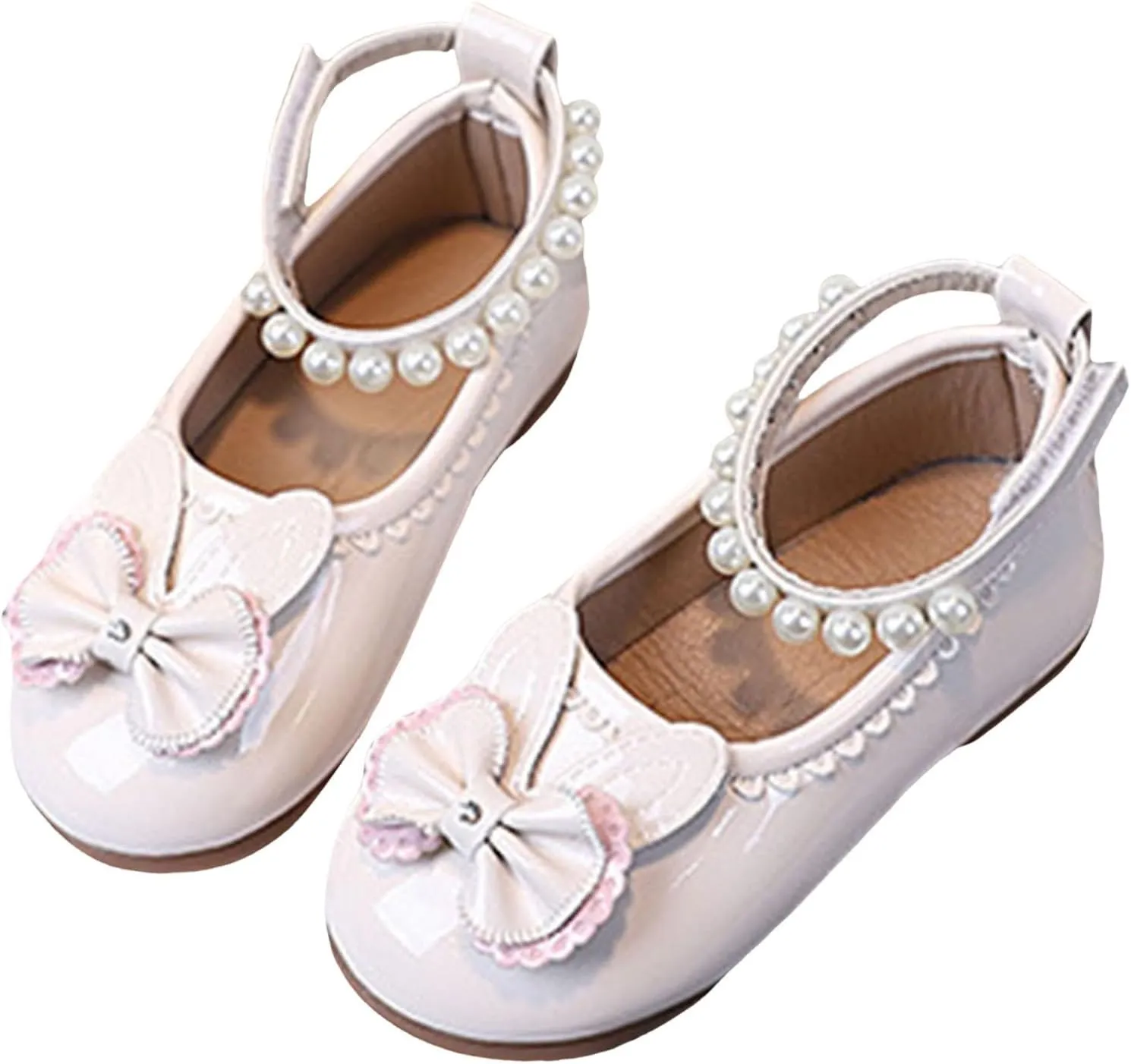 Girls School Shoe Girls Princess Shoes New Children's Shoes Pearl Bow Spring and Summer Small Leather Girl