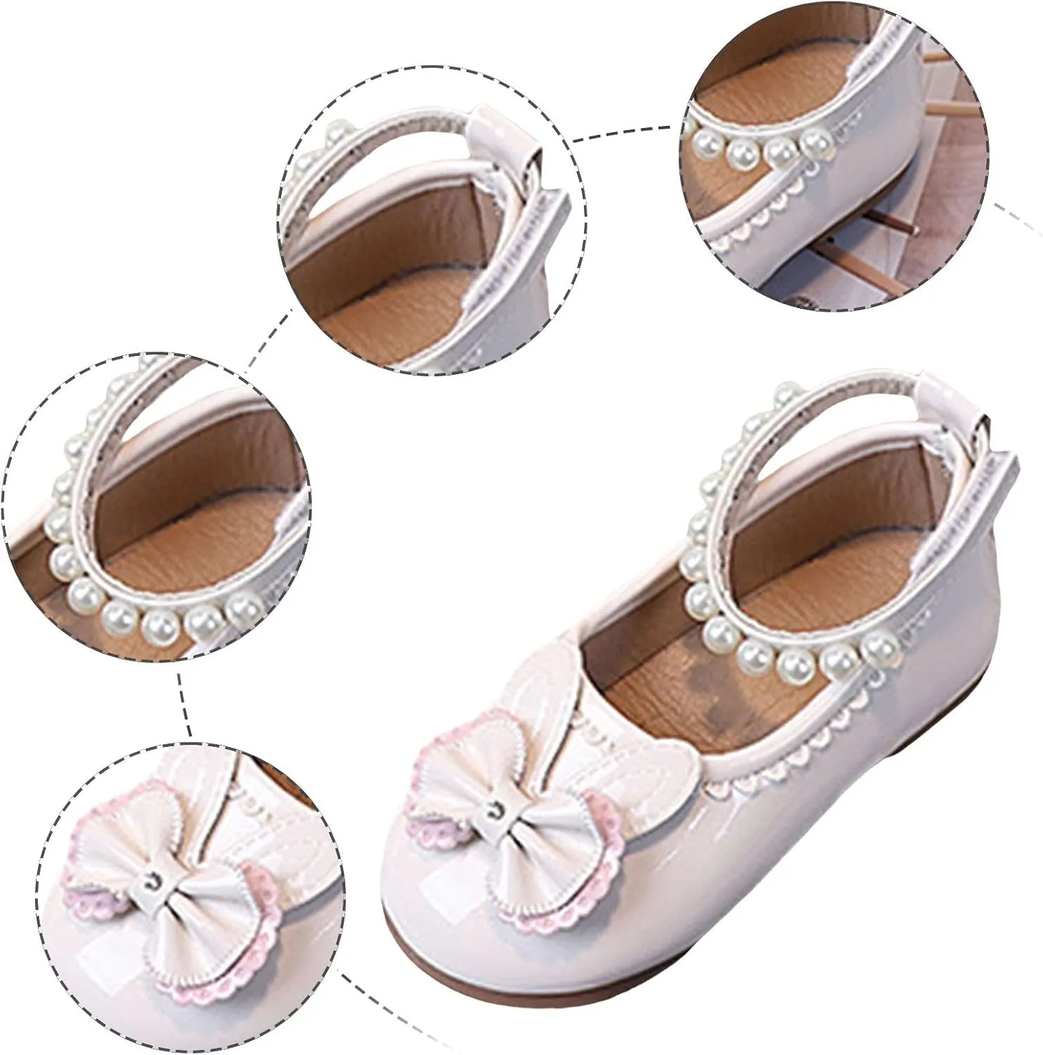 Girls School Shoe Girls Princess Shoes New Children's Shoes Pearl Bow Spring and Summer Small Leather Girl