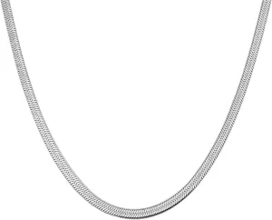 Gold Plated Collarbone Chain for Women,Stackable Layering Chunky Snake Necklace Dainty Herringbone Choker Simple Jewelry Gift