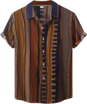 Hawaiian Shirt for Men Down Shirts Short Sleeve Funny Hawaiian Shirts Outfit Floral Button Down Shirts Short Sleeve