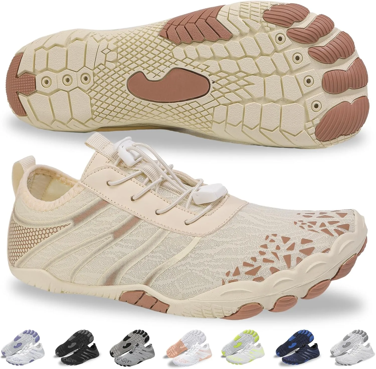 Hike Barefoot Shoes for Women Men - Quick Dry Wide Toe Box Beach Swim Athletic Sports Shoes, Non-Slip Hike Yoga Lightweight Footwear Aqua Hiking Walking Kayaking Diving Surfing