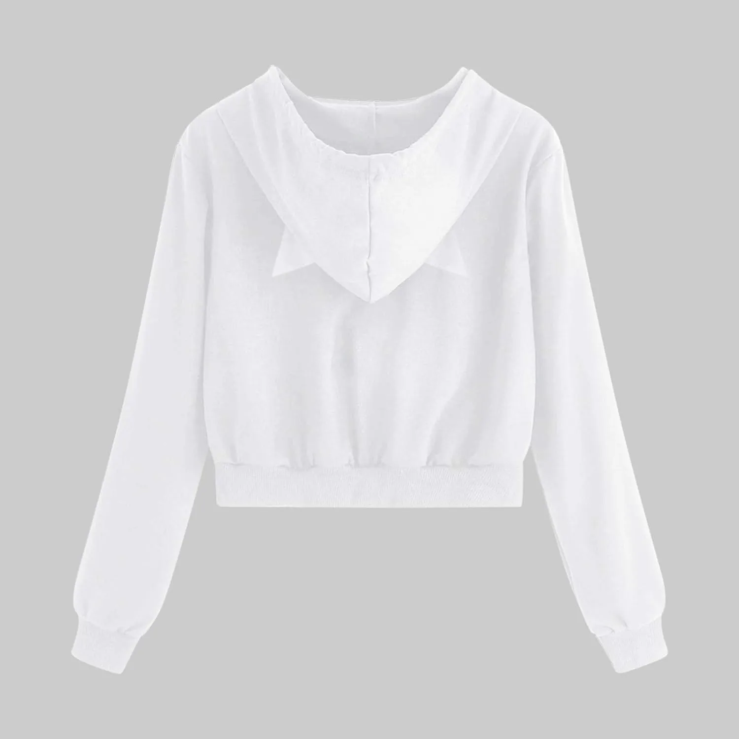 hlysgo Women Full Zip Up Cropped Hoodie Sweatshirt Plus Size Long Sleeve Hooded Crop Top Y2k Teen Girls Jackets with Pockets