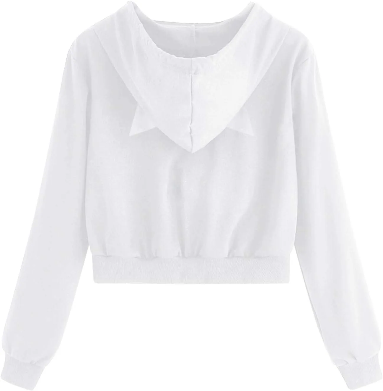 hlysgo Women Full Zip Up Cropped Hoodie Sweatshirt Plus Size Long Sleeve Hooded Crop Top Y2k Teen Girls Jackets with Pockets