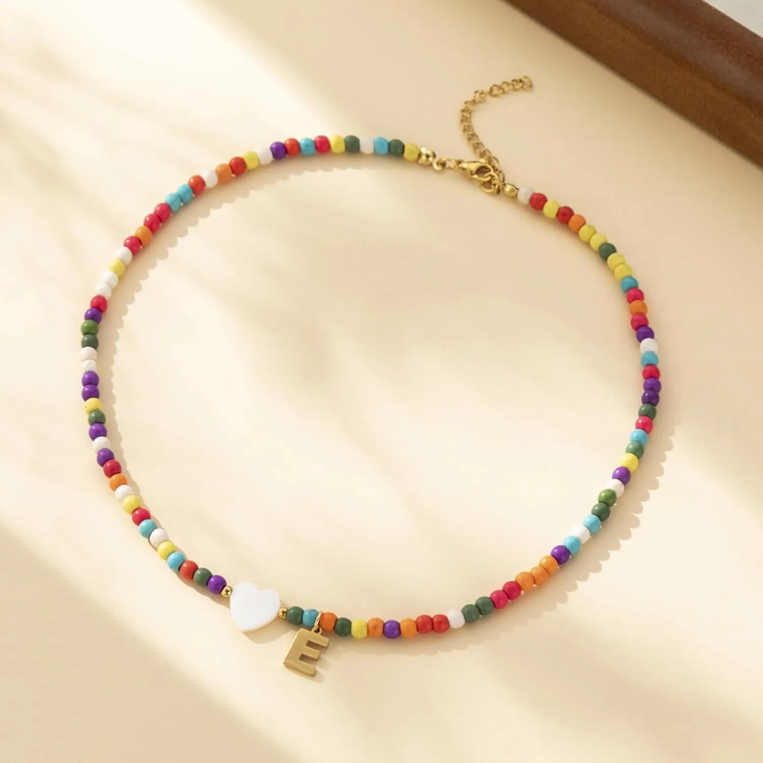 Initial Necklaces for Women, Colorful Beaded Choker Necklaces Jewelry women Gifts Birthday Gifts Christmas Jewelry Gift