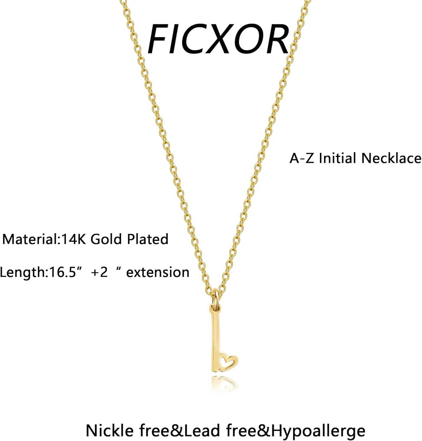 Initial Necklaces for Women, Dainty Gold Letter Pendant Necklace 14K Gold Plated Name Necklace Cute Initial Necklaces Personalized Monogram Choker Necklaces for Women Trendy Gold Jewelry Gifts