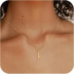 Initial Necklaces for Women, Dainty Gold Letter Pendant Necklace 14K Gold Plated Name Necklace Cute Initial Necklaces Personalized Monogram Choker Necklaces for Women Trendy Gold Jewelry Gifts