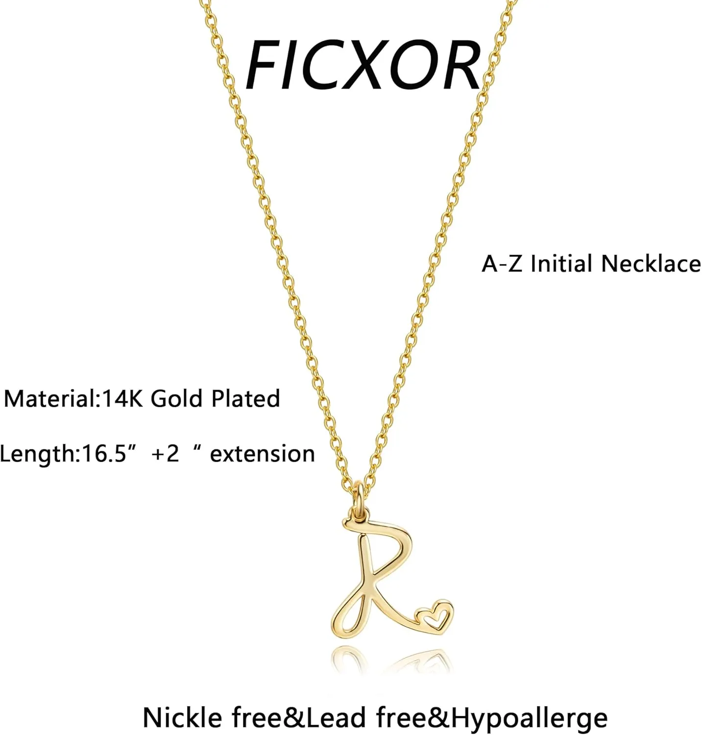 Initial Necklaces for Women, Dainty Gold Letter Pendant Necklace 14K Gold Plated Name Necklace Cute Initial Necklaces Personalized Monogram Choker Necklaces for Women Trendy Gold Jewelry Gifts