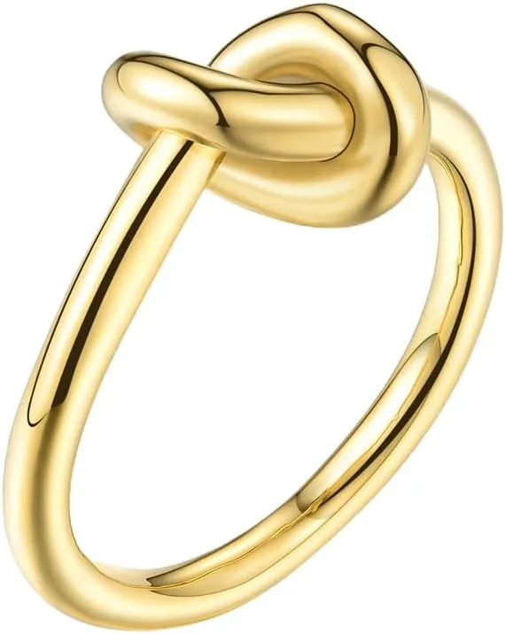 Knot Rings Stainless Steel Rose Gold Color Mini Ring Knuckle Rings For Women Jewelry SSS-0507-ENF-354