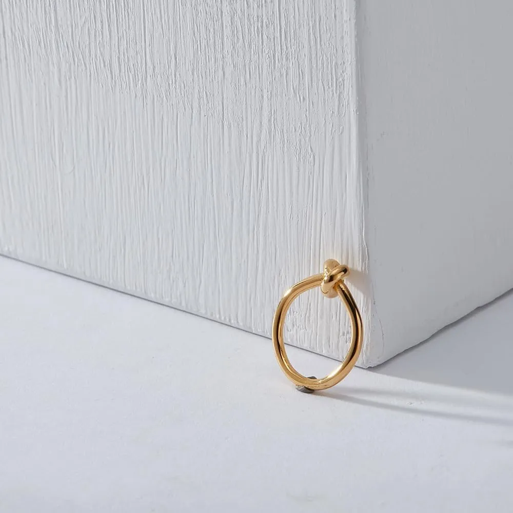 Knot Rings Stainless Steel Rose Gold Color Mini Ring Knuckle Rings For Women Jewelry SSS-0507-ENF-354