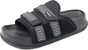 KuaiLu Mens Orthotic Sandals Comfortable Arch Support Fabric Sandal Slippers Shoes Man Casual Summer Cushion Slides Slip On Indoor Outdoor - Ultra-soft Comfort Fit Footbed