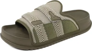 KuaiLu Mens Orthotic Sandals Comfortable Arch Support Fabric Sandal Slippers Shoes Man Casual Summer Cushion Slides Slip On Indoor Outdoor - Ultra-soft Comfort Fit Footbed