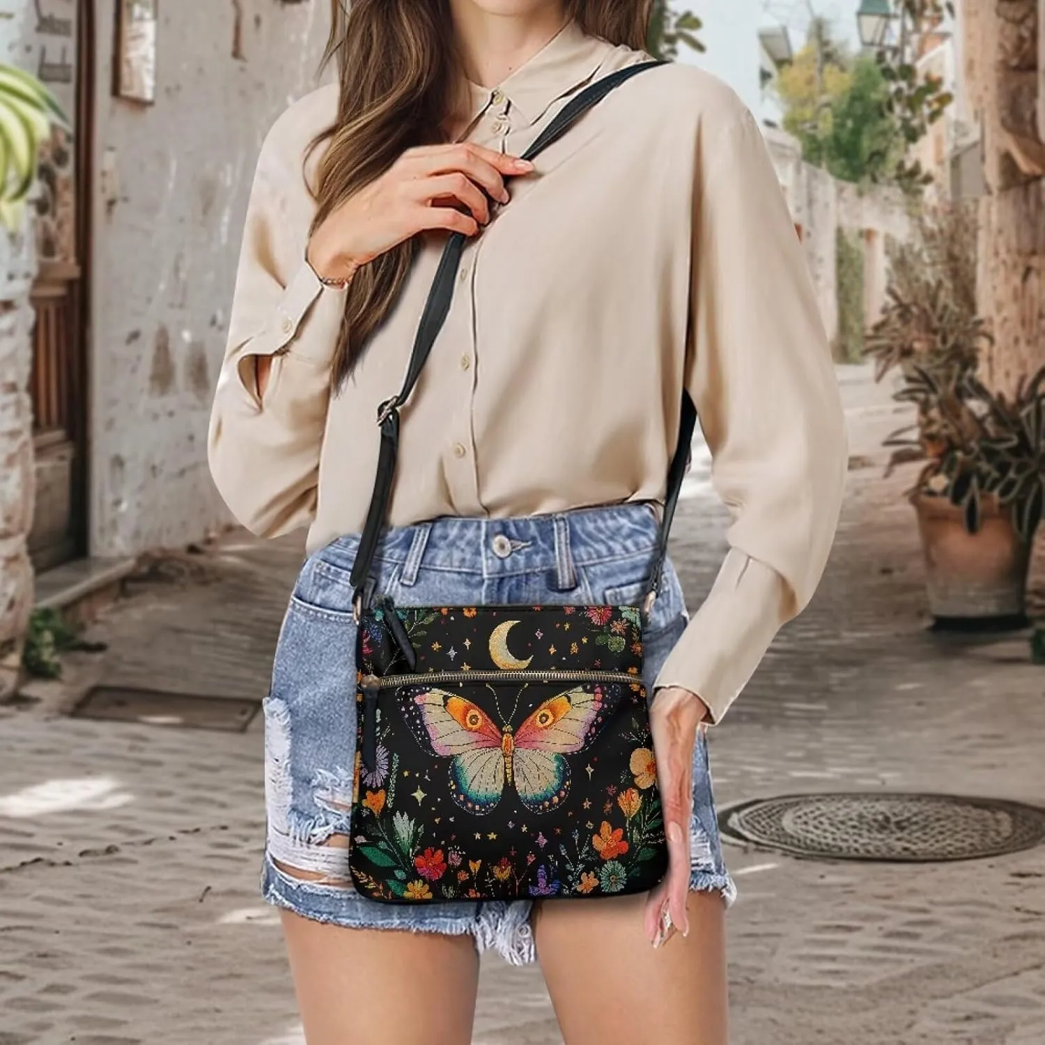 Leather Shoulder Bag for Women Large Crossbody Handbag Sling Hobo Bag with Adjustable Strap for Business Dating