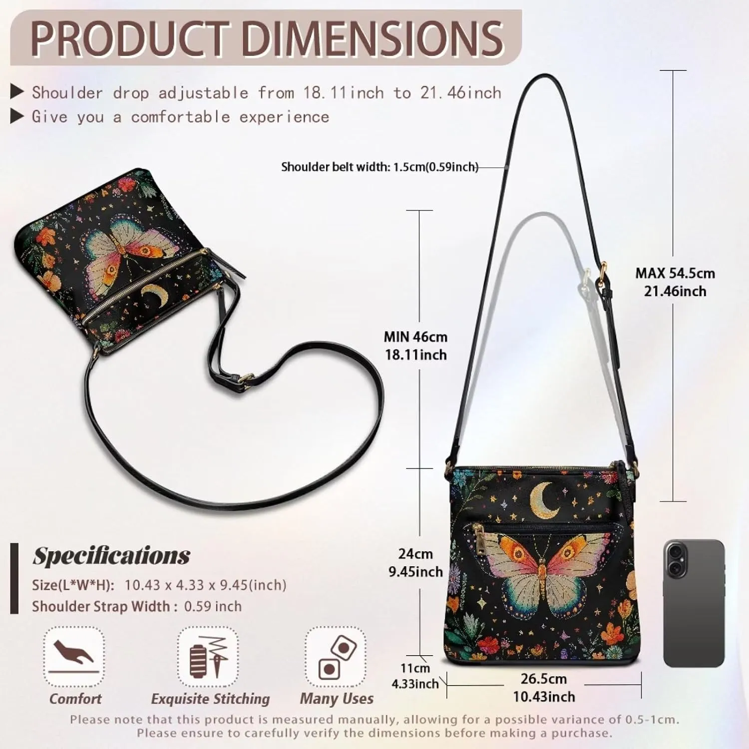 Leather Shoulder Bag for Women Large Crossbody Handbag Sling Hobo Bag with Adjustable Strap for Business Dating