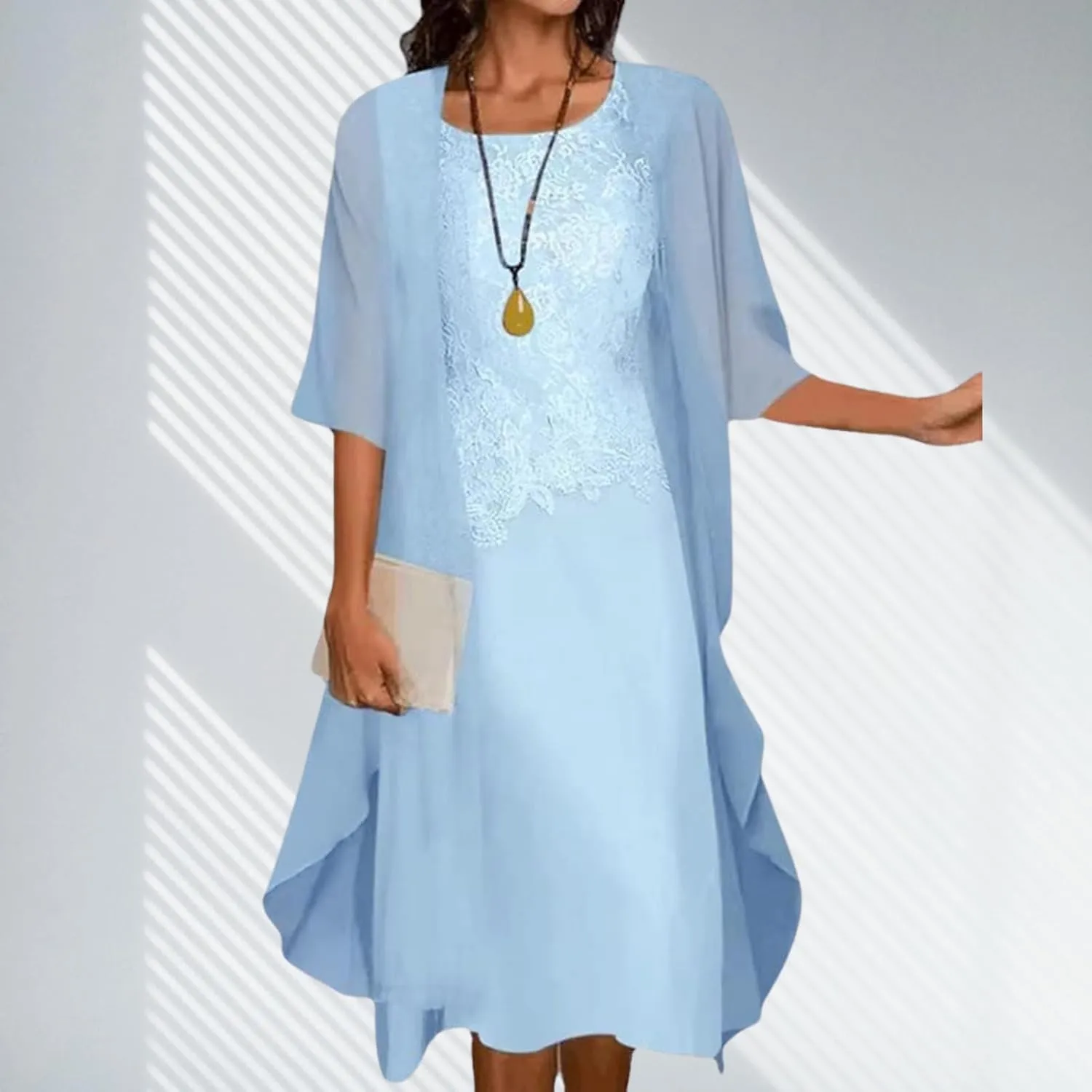 LOAIHA Womens Two-Piece Dress Set Floral Maxi Dress with Jacket Plus Size Sleeveless Tank Dress with Chiffon Cardigan